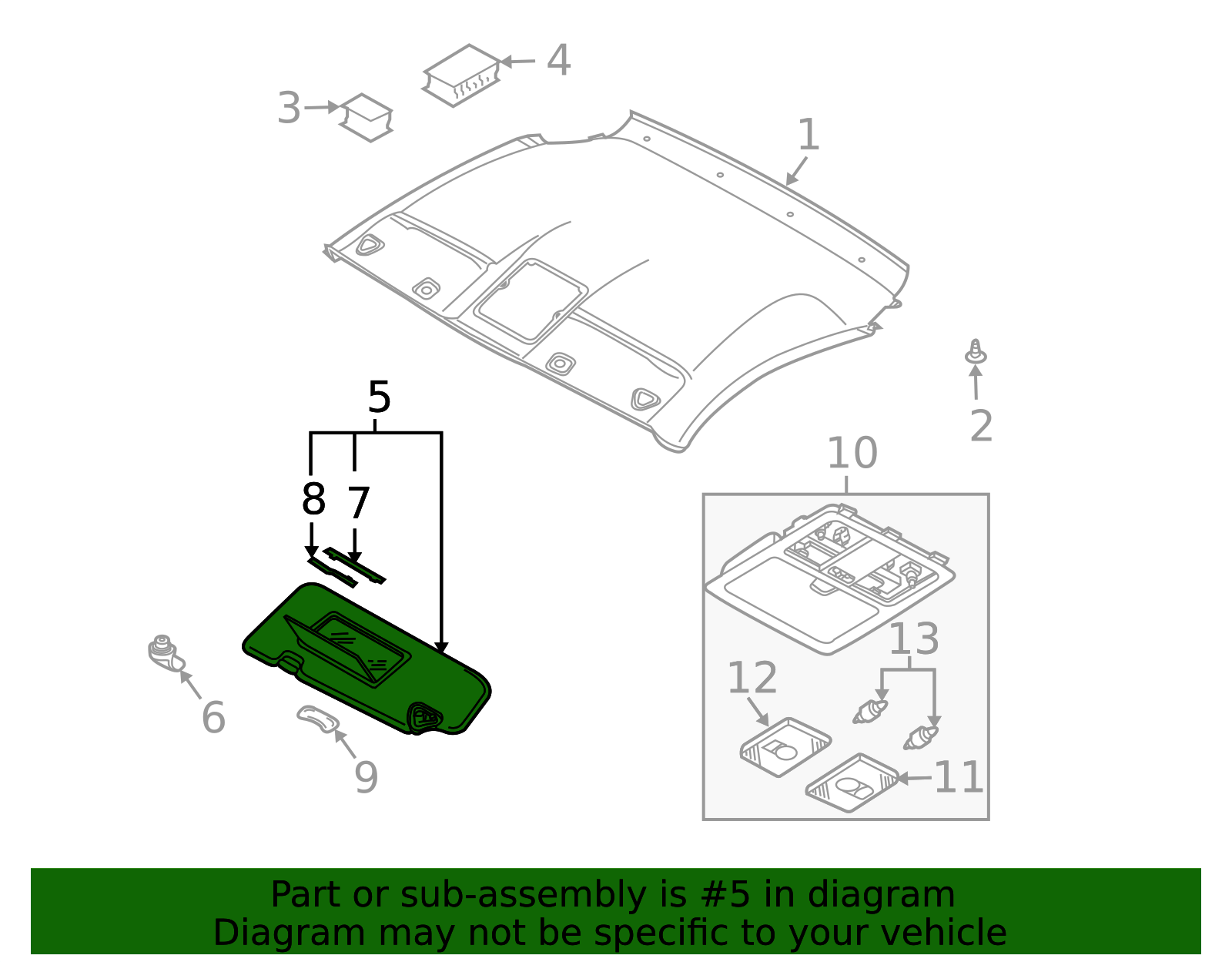 96401-CD80A - Sun-Visor Official Nissan Parts Store