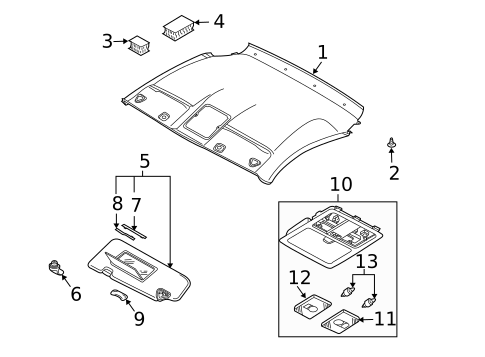 Interior Trim - Convertible Top for 2006 Nissan 350Z #1