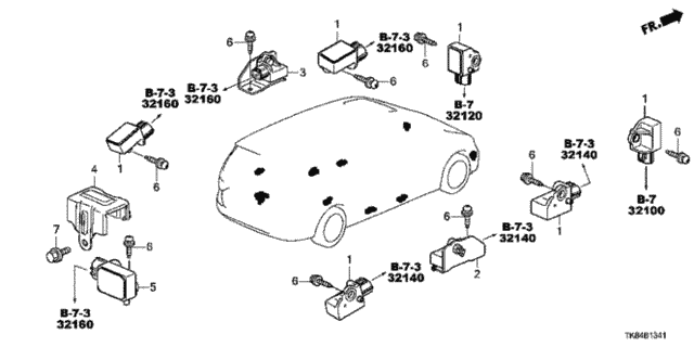 SRS Sensor for 2015 Honda Odyssey #0