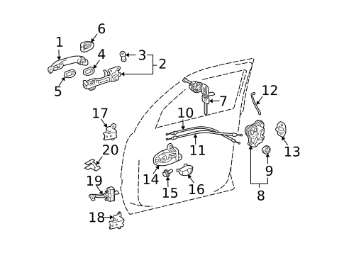 Front Door for 2008 Lexus RX400h #0