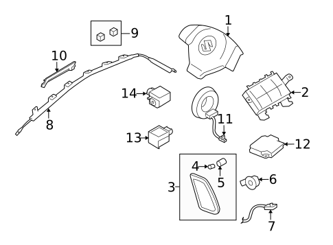 Air Bag Components for 2011 Suzuki SX4 #0