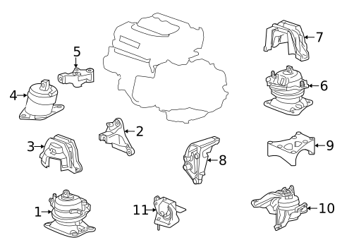 Engine & Trans Mounting for 2013 Honda Accord #2