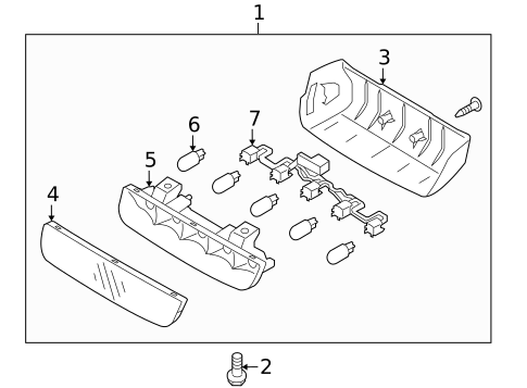 High Mounted Stop Lamp for 2013 Kia Soul #0