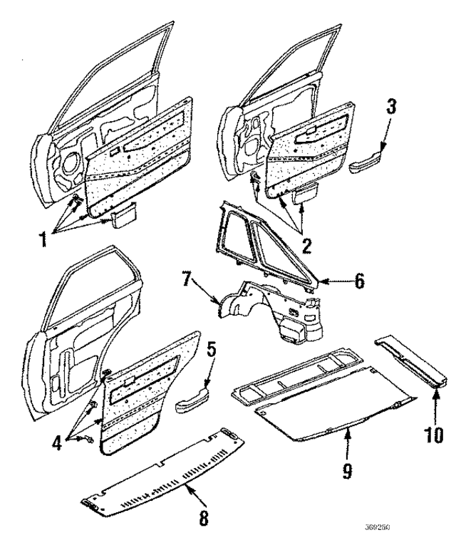 8290004A10 - Body: Rear Door Panel for Nissan: Sentra Image