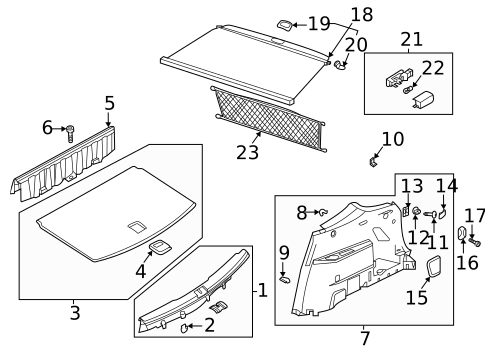 Interior Trim - Rear Body for 2024 Volkswagen Atlas Cross Sport #0
