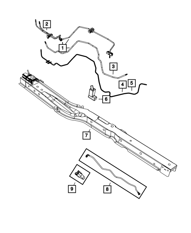 52125086AB - : Fuel Vapor Tube To Canister Tube for Mopar Image