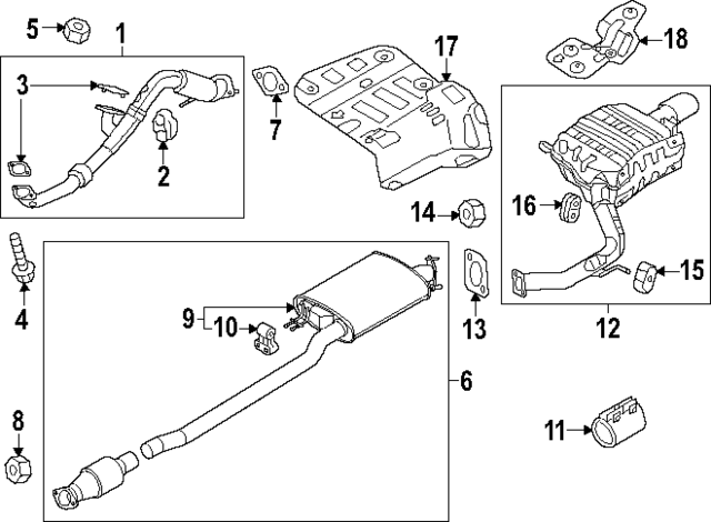 28600S9480 - : Muffler &amp; Pipe Assembly for Kia Image