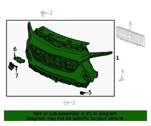 2021-2023 Chevrolet Trailblazer Grille Assembly 42797389 GM ...