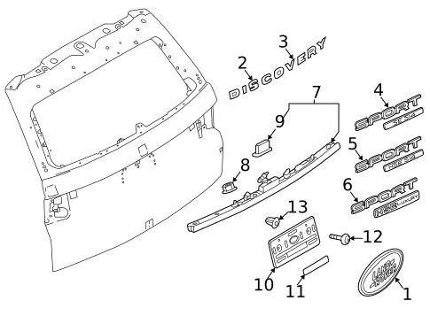 Exterior Trim - Lift Gate for 2018 Land Rover Discovery Sport #0