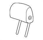 Black Rear Seat Head Restraint