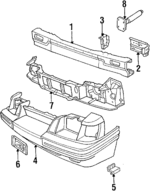 EOZZ17757B - Body: Face Bar for Ford: Mustang | Mercury: Capri Image