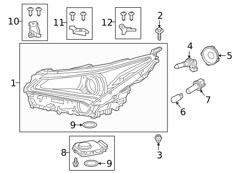 Bulbs - Chassis for 2015 Lexus NX200t #0