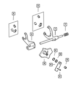 4741237 - Transfer Case Model 231 [DHJ, DHK, DHN]: Transfer Case Mode Shift Fork for Mopar Image