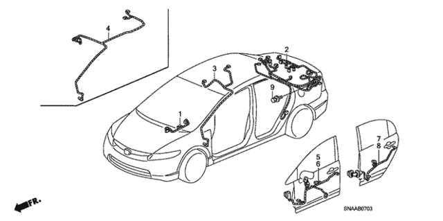 Wire Harness (4) for 2009 Honda Civic #0