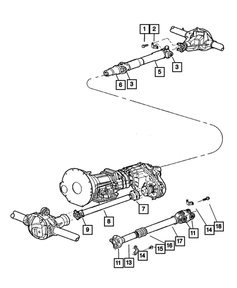Propeller Shaft for 2004 Jeep Grand Cherokee #0