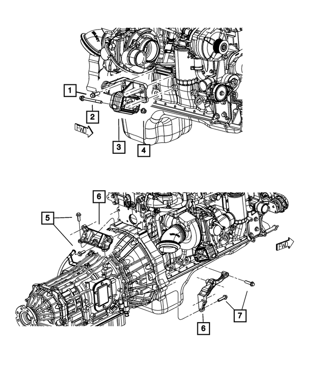 6508414AA - 6.7L Turbo Diesel; Engine: Hex Flange Head Bolt, Mounting for Mopar Image