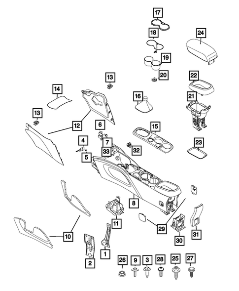 Consoles for 2017 Fiat 500X #0