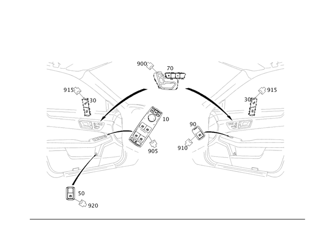2049055502 - Electrical System: Switch Block for Mercedes-Benz: C250, C300, C350, E350, E550, E63 AMG, GLK350, SLK250, SLK350, SLK55 AMG, SLS AMG Image image