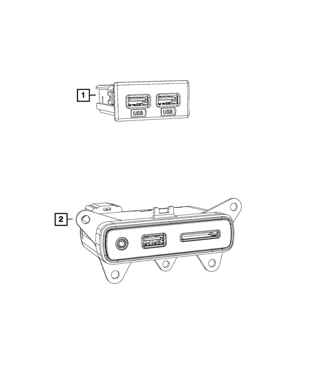 68145567AB - Electrical: Media Hub Usb Port for Mopar Image