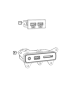 68145567AB - Electrical: Media Hub Usb Port for Chrysler: Town &amp; Country | Dodge: Durango, Grand Caravan | Jeep: Grand Cherokee, Grand Cherokee WK | Ram: C/V Image