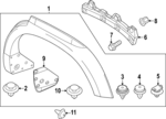 VA4251W24 - : 2023-2024 Mazda CX-50 - Wheel Opening Molding Retainer Clip for Mazda Image