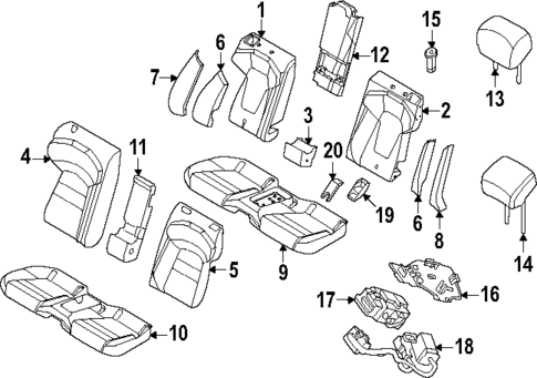 Rear Seat Components for 2024 Porsche Taycan #3