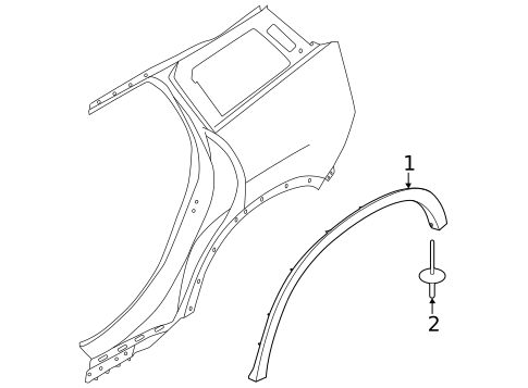 Exterior Trim - Quarter Panel for 2025 Mini Countryman #0