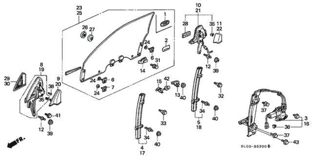 Front Door Window for 1997 Acura NSX #0