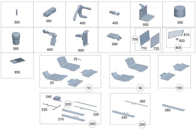 1678992100 - Interior Equipment: Flacon for Mercedes-Benz Image