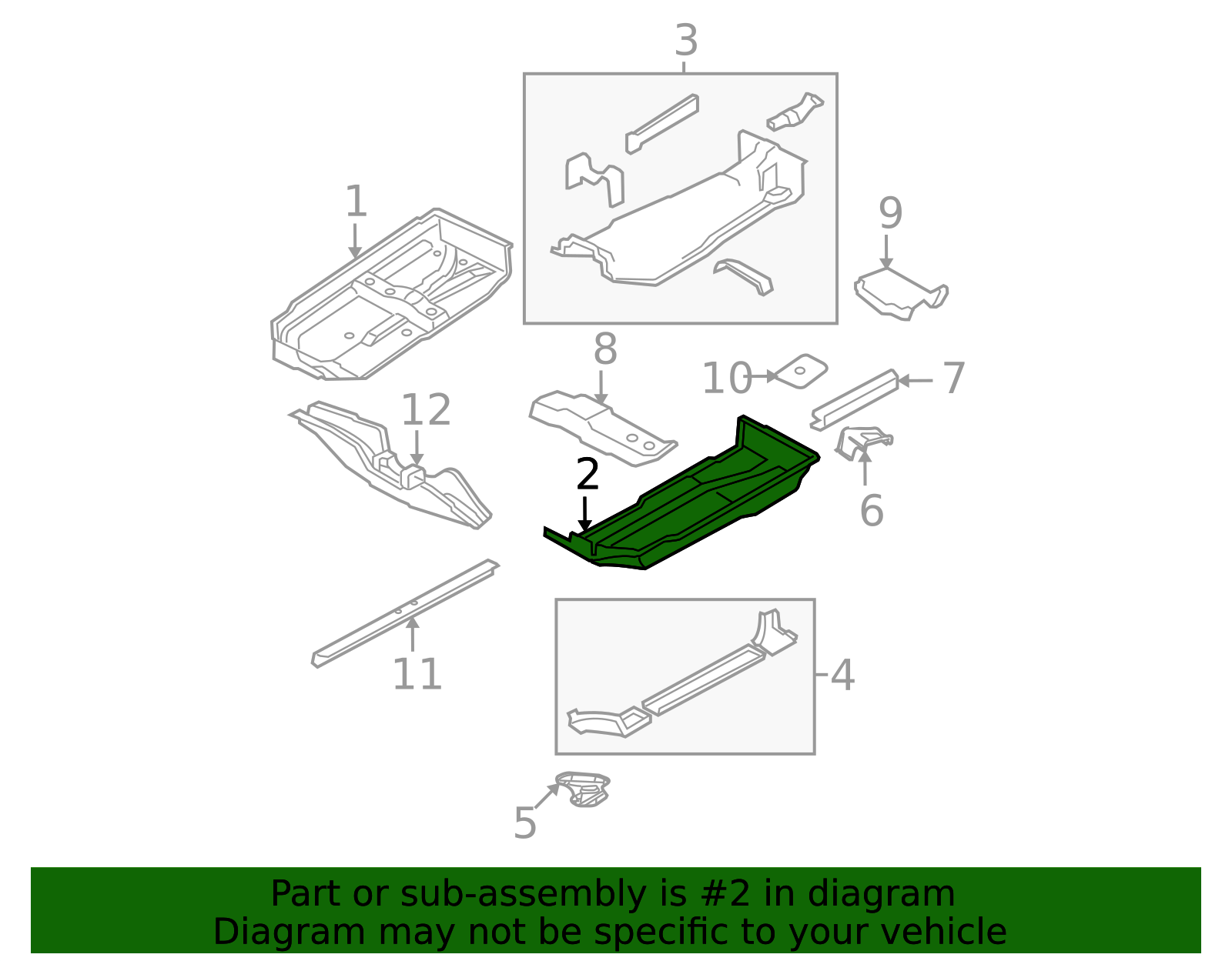 1998-2010 Volkswagen Floor Pan 1J0-803-205 | OEM Parts Online