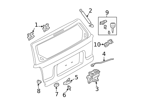 Lock & Hardware for 2007 Mercury Mariner #2