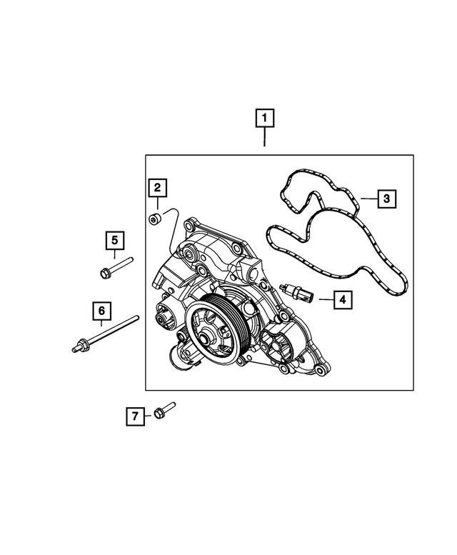 « 6102184AA – Cooling : Tête Hexagonale Boulon Et Rondelle Conique, Montage pour Mopar Image »