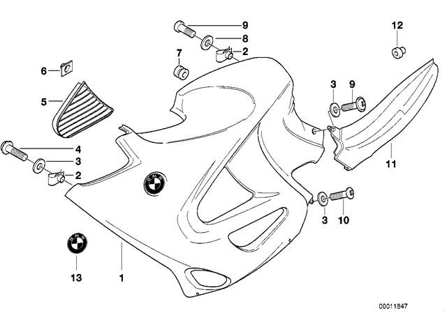 46632307826 - : Air Outlet Grille, Right for BMW-Motorrad Image