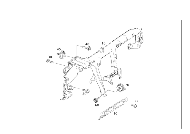 199902901 - Front-End Assembly, Front Panel: Hex. Head Screw W Flange for Mercedes-Benz Image image