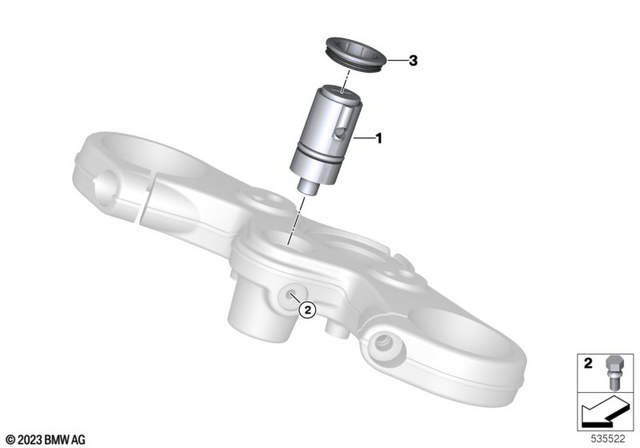 51255A63991 - Body Equipment: Steering Lock Encoded -  for BMW-Motorrad Image image