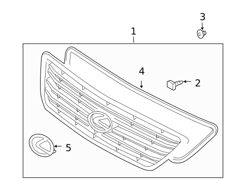 Grille & Components for 2006 Lexus GX470 #0