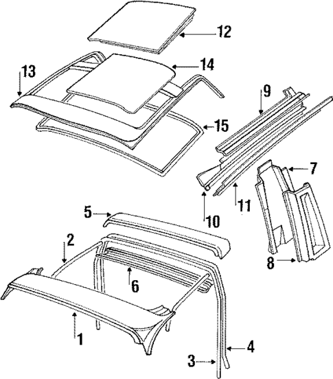 Top & Components for 1986 Jaguar XJS #0
