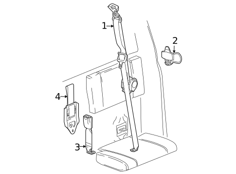 Rear Seat Belts for 2005 Chevrolet Colorado #1