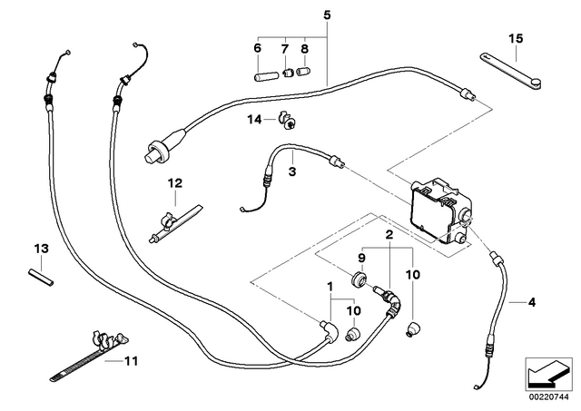 32737672846 - : Accelerator Cable, Connector for BMW-Motorrad Image