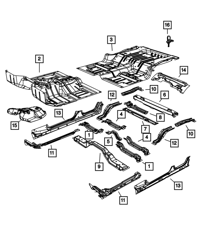 5108281AD - Body Sheet Metal Except Doors: Floor Insulation for Mopar Image