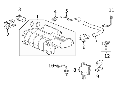 Emission Components for 2013 Honda Accord #1