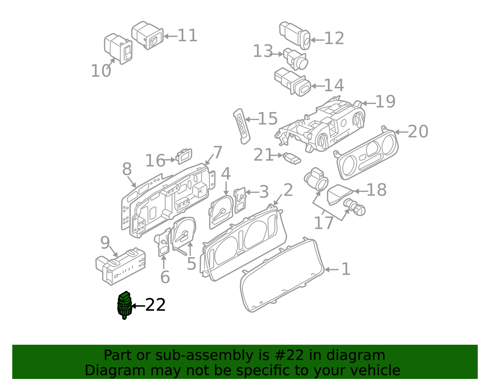 MR195966 - Vehicle Speed Sensor 1994-2000 Mitsubishi | Official ...