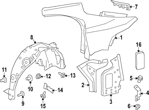 Quarter Panel & Components for 2020 Jaguar I-Pace #0
