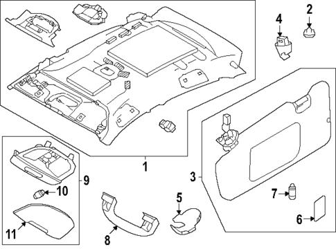 Interior Trim - Roof for 2024 Subaru Crosstrek #1