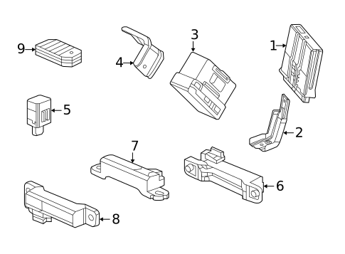 Keyless Entry Components for 2017 Honda Odyssey #0