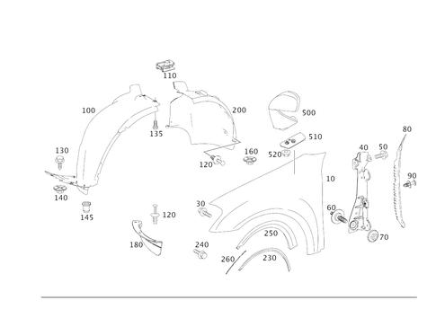 Front Fender for 2011 Mercedes-Benz GL550 #0