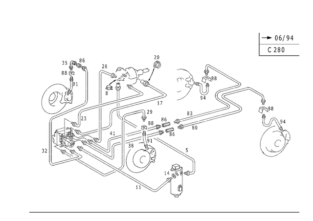 2024206828 - Brakes: Line for Mercedes-Benz: C280 Image image