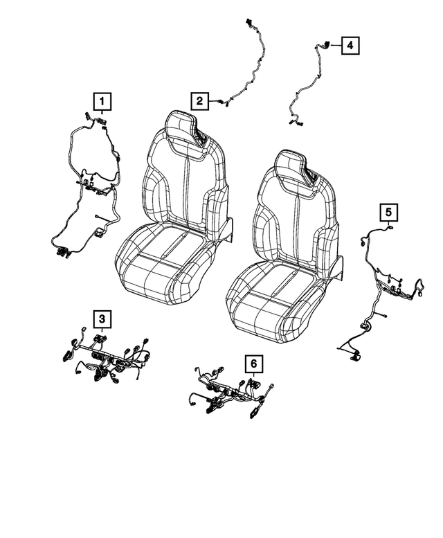 68379885AD - Electrical: Seat Back Wiring for Mopar Image