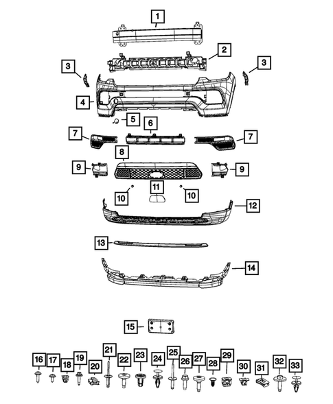 Front Bumper and Fascia for 2025 Jeep Compass #0