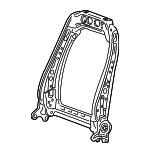 13551364 - Body: Seat Back Frame for Buick: Enclave, Envision, LaCrosse, Regal Sportback, Regal TourX | Cadillac: XT5, XT6 | Chevrolet: Blazer, Malibu, Traverse, Traverse Limited | GMC: Sierra 3500 HD Image